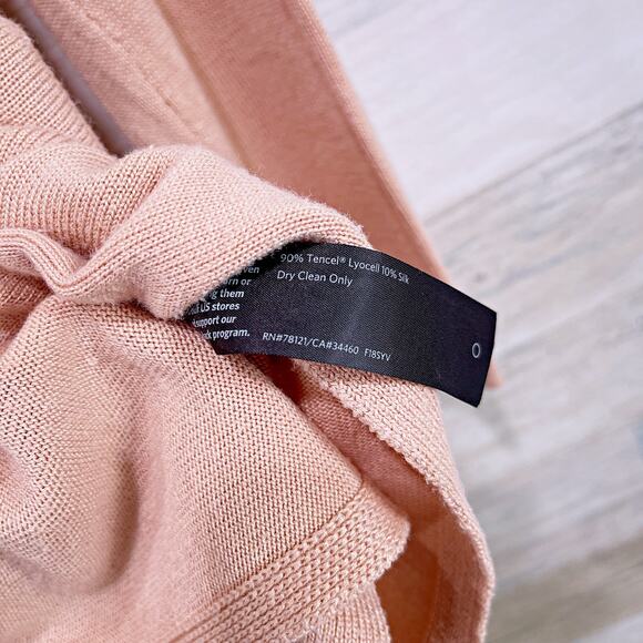 Eileen Fisher Tencel Silk Blend Crewneck Sweater Pink Longline Lyocell Womens XS - Picture 6 of 6